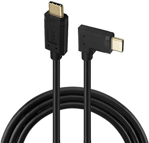 2 Feet 10 Gbps USB 3.1 Type C Cable – Versatile Male to Male Design with Angled Connectors for 4 K@60 Hz Monitors, Fast Data Transfer & Charging Capability, Durable High-Speed AV Connection for Home Office & Entertainment Setup