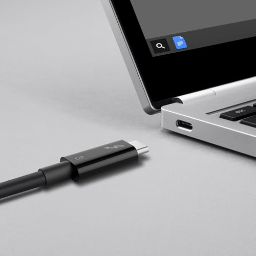 Belkin Thunderbolt 3 Cable (USB-C to USB-C) – 40 Gbps Data Transfer & 100 W Power Delivery, 1.6 ft Length – High-Speed Connection for Laptops, Tablets, and Smartphones, Sleek Black Design for Modern Tech Compatibility