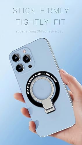 Premium Sleek AGG Magnetic Phone Ring Holder – Universal Mag Safe-Compatible Grip for Unmatched Stability, Ideal for Selfies and Texting – Durable Metal Design in Classic Black for Effortless Wireless Charging and Everyday Use