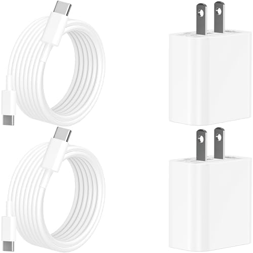 High-Speed 20 W USB-C Wall Charger Duo for i Phone 16 – Kindtoy MFi Certified with 6 FT Type C Cable for Enhanced Compatibility and Performance – Compact, Durable Power Solution for On-the-Go Charging