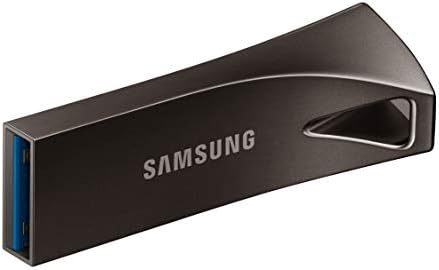 SAMSUNG BAR Plus 128 GB USB 3.1 Flash Drive – Ultra-Fast 400 MB/s Data Transfer, Rugged Metal Design for Maximum Durability, Ideal for Photos, Videos, and Music Storage, Enhanced Compatibility Across Devices, Sleek Titan Grey Finish