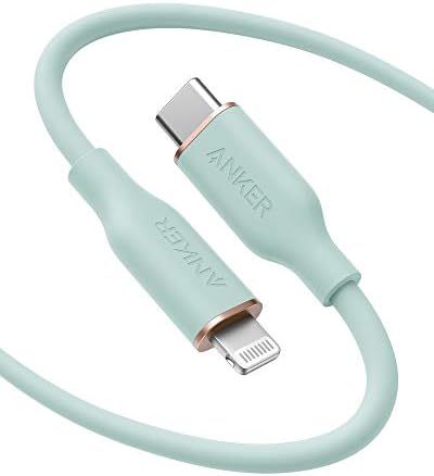 Anker 6 FT MFi Certified USB C to Lightning Cable – Rapid Power Delivery for i Phone 13 Pro, 12 Pro Max, 12, 11, X, XS – Durable Misty Blue Charging Solution with Reinforced Connectors for Optimal Performance and Stylish Flexibility