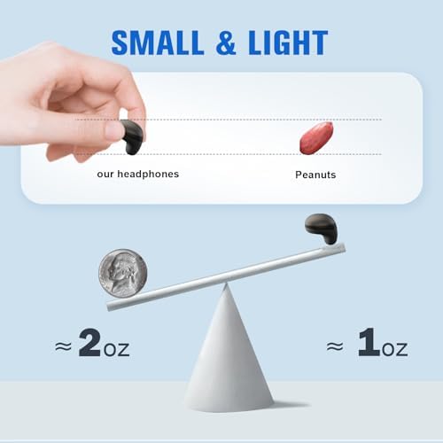 Ultra-Discreet Mini Bluetooth Earbuds for Small Ear Canals – Wireless Tiny Earpiece with Microphone for Seamless Communication and Music – Perfect Fit for Work and On-the-Go Listening – Beige Color for Subtle Style – Advanced Compatibility and Performance