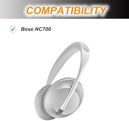 Upgrade Your Bose 700 Wireless Headphones with Luxurious Replacement Ear Cushions – Premium Soft Protein Leather & High-Density Noise Cancelling Foam for Superior Comfort and Sound Isolation – Seamless NC700 Compatibility in Sleek Black