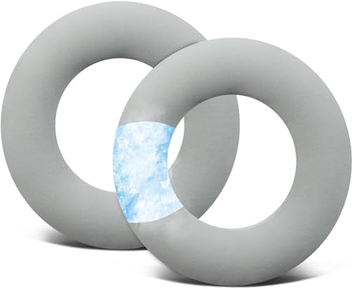 SOULWIT Advanced Cooling Gel Ear Pads for Beyerdynamic Amiron & T-Series Headphones – Luxurious Soft Foam Cushions with Innovative Ice Silk Fabric for Enhanced Comfort and Superior Sound Isolation in Sleek Silver