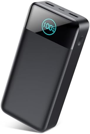 High-Capacity 50800 m Ah Portable Charger – 25 W Fast Charging Power Bank with USB-C PD & QC 4.0 Technology, Triple Output Ports & LCD Display for i Phone 16/15/14/13/12, Samsung & Universal Compatibility – Ultimate On-the-Go Power Solution