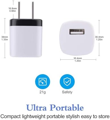10-Pack USB Wall Charger Adapters – Efficient 1 A/5 V Fast Charging Blocks for i Phone 11 Pro Max to 16 & Samsung Galaxy S20 Ultra to S24 – Compact, Durable, and Travel-Friendly Power Solutions for All Your Devices