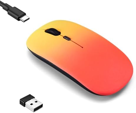 Seamless Productivity with 3 Pack Rosy Glow Red Wireless Bluetooth Mouse – Rechargeable, Silent, and Slim Dual Mode Mice for Laptop, Desktop, i Pad, and Mac – Perfect for On-the-Go Professionals and Students