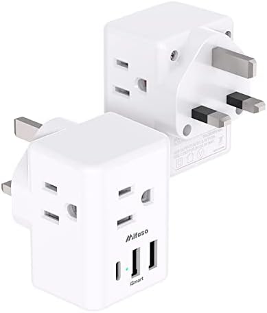 Universal European Travel Power Adapter with Dual USB-C Charging Ports – 3 Outlet Type E/F Plug for Effortless Device Connectivity in France, Portugal, Germany, and Beyond – Essential Travel Companion for Seamless Power and Fast Charging on Your European Adventures