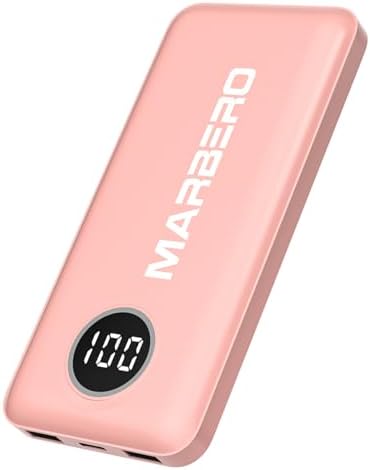 Ultra-Slim 10000 m Ah Portable Power Bank – MARBERO V18 High-Speed USB-C Charger for Multi-Device Charging – Lightweight, Durable Battery Pack for Samsung, Google, and Android Phones – Fast Charge Technology Ensures All-Day Power on-the-Go