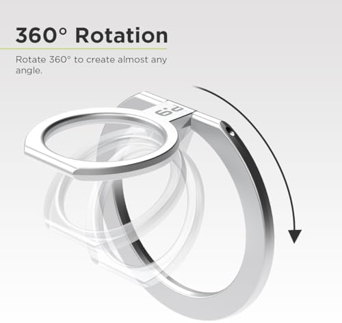 Magnetic Phone Grip Ring Stand for i Phone 16 Series – Premium Gold Kickstand Holder for Mag Safe Compatibility – Effortless Attachment for Hands-Free Streaming & Meetings – Versatile Design with Metal Stickers for Non-Mag Safe Phones – Lifetime Warranty & 30-Day Money Back Guarantee