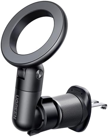 UGREEN Magnetic Car Phone Mount for Mag Safe – Secure Air Vent Holder for i Phone 16, 15 Pro Max, 14, 13, 12 Pro & Mini – Enhanced Magnetic Grip & Easy Installation for Seamless Navigation – Sleek Design for Clutter-Free Driving Experience