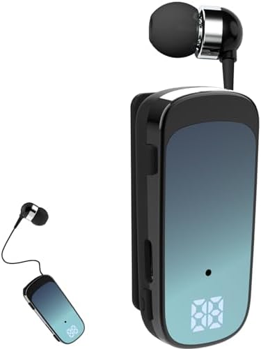 Advanced Retractable Bluetooth V5.0 Earbuds – Premium Noise Cancelling Wireless Headset for Professionals and Athletes, 20-Hour Battery Life, Ergonomic Hands-Free Design, Ideal for Truckers and Drivers, Unmatched Sound Clarity and Portability