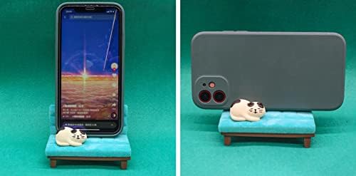 Cute Cat Cellphone Stand Resin Miniature Coach Shaped Desk Phone Holder Mount for Girls Smartphones – Enhanced Compatibility and Speed