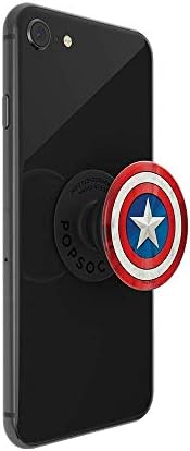 Marvel Captain America Mag Safe Pop Socket Grip – Secure Enamel Phone Holder with Kickstand, Wireless Charging Ready, Lightweight Design for Ultimate Usability and Marvel Fandom Style