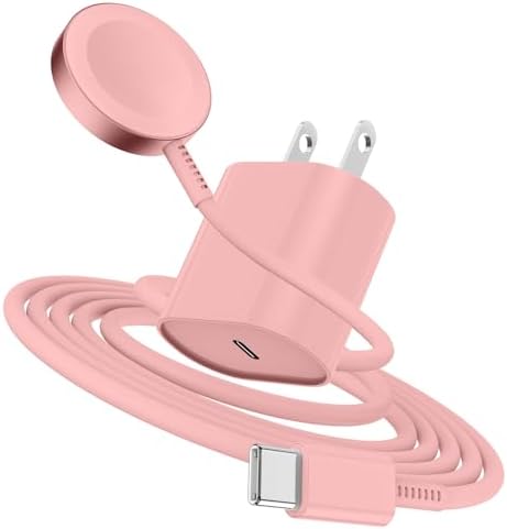 Premium 5 W Fast Charging USB C Cable for Apple Watch – 6 ft Magnetic Charger, MFi Certified, Compatible with Series SE2/8/7 & All Sizes 38 mm to 45 mm – Reliable & Efficient Power Solution for On-the-Go Users