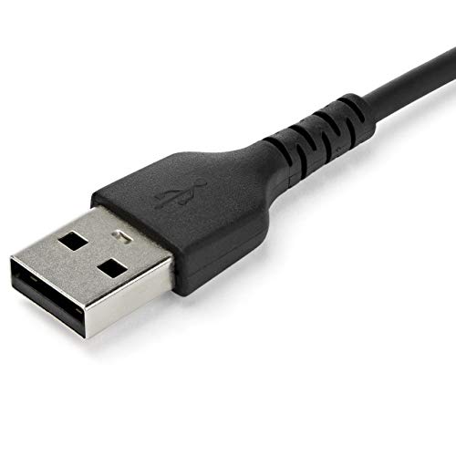 Durable 20-Inch Coiled USB A to C Charging Cable – Heavy-Duty USB 2.0 Fast Charge & Sync Cable, Sleek Black Design for Enhanced Portability and Compatibility with All Devices