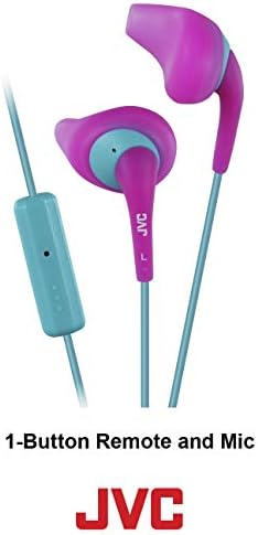 JVC Gumy Sport Earbuds – Black and Red Sweat-Proof Wired Headphones with Secure Comfort Fit for Active Lifestyles – Tangle-Resistant Long Cord, Enhanced Device Compatibility, Perfect for Workouts and Daily Commutes