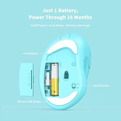 Revolutionize Your Workspace with the Green Ergonomic Wireless Mouse – Superior Vertical Design for Ultimate Comfort, Silent Clicks for Distraction-Free Focus, Long-Lasting Battery Life Powered by 1 AA Battery, Precision Control Up to 1600 DPI with USB Receiver Compatibility for PCs, Laptops, and Desktops