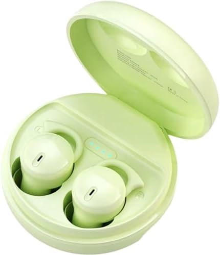 Ultimate Comfort Bluetooth 5.3 Sleep Earbuds for Side Sleepers – Invisible Design with Noise-Cancelling Technology in Beige – Waterproof and Lightweight for Meditation, Relaxation, and Outdoor Use