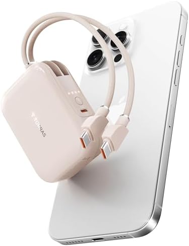 TORRAS 10000 m Ah Portable Power Bank – Ultra Compact 45 W Fast Charging with Dual USB-C Cables – Essential Travel Charger for i Phone 16/15 Pro Max & Samsung S25/S24 – Stay Connected Anywhere with Enhanced Compatibility