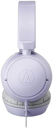 Audio-Technica ATH-S120 C-LV USB-C Headphones in Violet – Exceptional Sound Clarity and Comfort for Active Lifestyles, Ultra-Lightweight Foldable Design with Integrated Mic for Effortless Communication and Connectivity