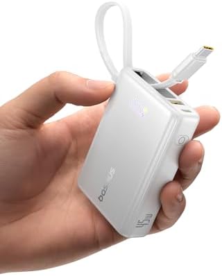 Baseus Picogo 10000 m Ah Power Bank – High-Speed 45 W Portable Charger with Built-in USB-C Cable, Designed for Multi-Device Charging, Compatible with i Phone 16/15/14/13, Samsung S22/S21, Google Devices, and i Pads – Ultimate Convenience for On-the-Go Power