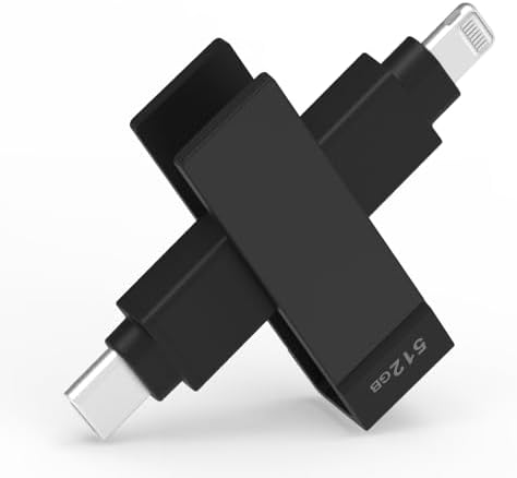 256 GB i Xflash USB Type C & Lightning Photo Backup Stick – Apple MFi Certified Storage Solution for i Phone & i Pad – Effortless Photo and File Transfer with High-Speed Performance – Ultimate Dual Compatibility for Travelers and Photographers