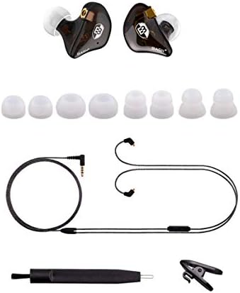 BASN Professional In-Ear Monitor Headphones with Detachable MMCX Earbuds – Dual Dynamic Drivers for Musicians | Noise-Isolating Audio Experience in Stylish Blue | Versatile Compatibility for Studio and Stage Use