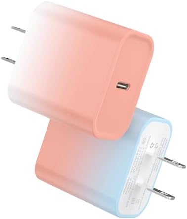 i GENJUN 4 Pack USB C Fast Charger Block – 20 W Power Delivery 3.0 Wall Adapter for i Phone 16/15/14, Galaxy & Pixel – Portable Type C Power Adapter for Air Pods Pro – Compact Travel Essential with Superior Speed and Compatibility