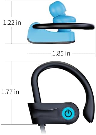 Boean Wireless Bluetooth Earbuds – IPX7 Waterproof Sports Headphones with 16 Hours Playtime & HD Deep Bass Sound for Active Lifestyles – Enhanced Bluetooth 5.3 Connectivity for Seamless Listening and Workout Performance