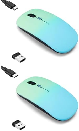 Seamless Productivity with 3 Pack Rosy Glow Red Wireless Bluetooth Mouse – Rechargeable, Silent, and Slim Dual Mode Mice for Laptop, Desktop, i Pad, and Mac – Perfect for On-the-Go Professionals and Students