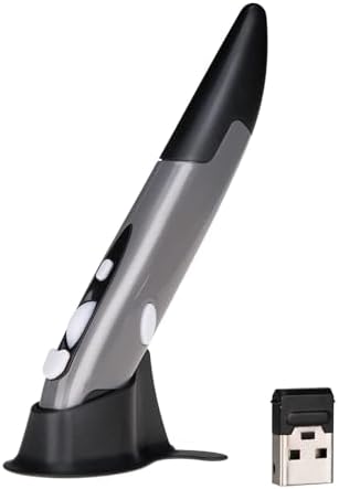 Transform Your Workflow with the Lychee Wireless Optical Pocket Pen Mouse – Compact 2.4 GHz Mini Air Mouse Featuring Adjustable 800/1200/1600 DPI for Ultimate Precision on PC, Laptop & Mac – Sleek Grey Design for On-the-Go Professionals and Students