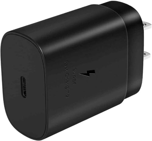 Revolutionary 25 W Fast Adaptive Samsung Charger with 4 FT Cable – Optimal Power for Galaxy S22, S23+ Ultra, S21 Series, Note 20, Z Fold4 and Z Flip4 – Compact, Durable Design for Swift Charging on the Go