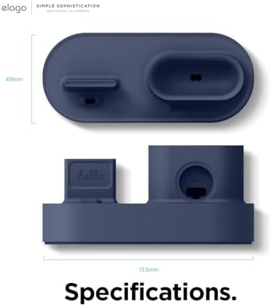 elago 3 in 1 Charging Station for Apple Devices – All-in-One Dock for i Phone, Apple Watch Series 10/9/8/7/6/5/4/3/2/1/SE, and Air Pods Pro/3/2/1 – Sleek, Space-Saving Design with Enhanced Speed and Compatibility (Original Cables Required) – Perfect for Home or Office Use