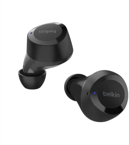 Belkin Sound Form Bolt True Wireless Earbuds – Unmatched 28-Hour Battery Life, IPX4 Water & Sweat Resistance, Effortless Wireless Charging, USB-C Compatibility – Stylish Teal Earbuds for Active Lifestyles and Superior Audio Quality