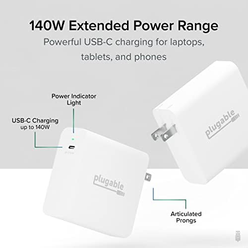 Ultra-Fast 140 W Ga N USB-C Charger – Intelligent Power Delivery 3.1 Adapter for Laptops, Mac Book Pro, i Pad Pro & More – Compact Design with Enhanced Compatibility for All USB-C Devices – Stay Cool While Charging Efficiently