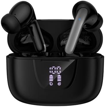 Samsung Galaxy S25 & S24 Ultra Bluetooth 5.3 Wireless Earbuds – Premium Noise Cancelling Headphones with IPX7 Waterproof Rating for Ultimate Durability, Enhanced Bass Stereo Sound, Built-in Mic, and LED Display – Perfect for Sports, Daily Use, and Intense Workouts