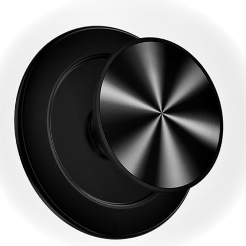 Ultimate Sleek Gray Magnetic Phone Grip & Kickstand – Enhanced One-Handed Use for Mag Safe, i Phone & Samsung Devices with Universal Adapter – Ergonomic Design for Secure Hold & Effortless Hands-Free Viewing