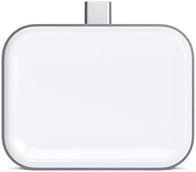 Satechi USB-C Wireless Charging Dock for Air Pods Pro & 3/2/1 – Fast, Sleek Charging Station Enhancing Your Workspace – Durable & Lightweight Design for Home, Office, and Travel Use – Effortlessly Power Your Earbuds with Style and Ease