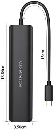 Unlock Ultimate Connectivity with the 7-in-1 USB C Hub 4 K 60 Hz | Cable Creation Multiport Adapter for Seamless 1 Gbps Ethernet, Stunning HDMI Display, Dual USB 3.0 Ports, 100 W PD Charging & SD/TF Card Support – Perfect for Mac Book Pro, i Pad Pro & Steam Deck Users!