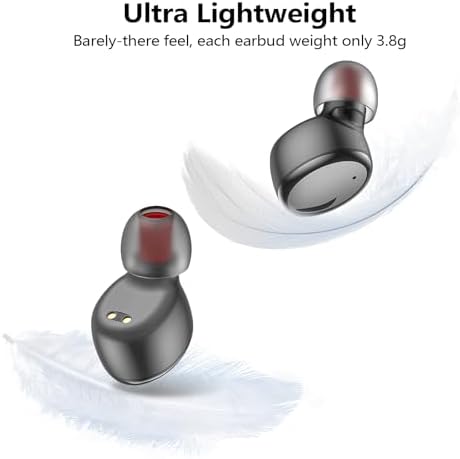 Kurdene Bluetooth 5.3 Wireless Earbuds – Featherweight Sports Earphones Delivering Rich Deep Bass and Crystal-Clear Call Clarity – Chic Light Blue In-Ear Headphones for Ultimate Comfort During Workouts and Daily Activities
