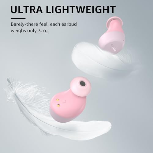 TOZO A1 Wireless Earbuds – Bluetooth 5.3 Lightweight IPX5 Waterproof Earphones with Dual Mic for AI Calls, Immersive Sound Experience, Customizable 32 EQ Presets via App, Ergonomic Fit & Portable Charging Case for Active Lifestyles
