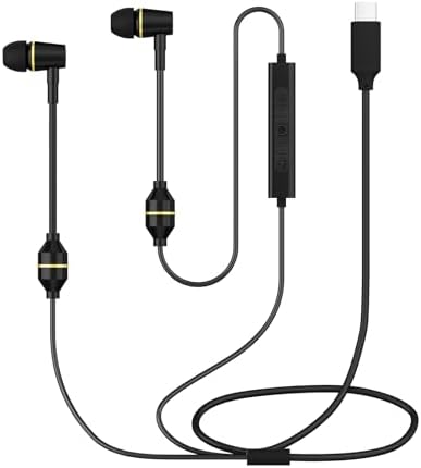 Experience Superior Sound with USB-C Air Tube Earbuds – Advanced Noise-Cancelling Headphones for i Phone 16/15 & Samsung, Featuring Built-in Microphone for Crystal-Clear Calls – Lightweight, Comfort-Driven Design Compatible with Google Pixel Devices for Unmatched Audio Clarity and Isolation