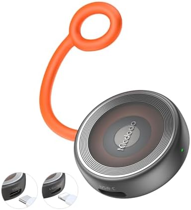 Mcdodo Magnetic Fast Charger for Apple Watch – Ultra-Portable Wireless Charging Hub with Dual USB-C & Lightning Compatibility – Rapid Power Solution for All Series Including Ultra & SE – Sleek, Lightweight Design Perfect for Active Lifestyles and On-the-Go Charging