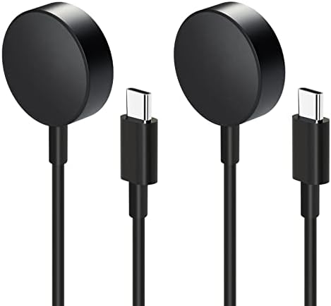 Dual Pack Galaxy Watch Charger: Premium USB C Wireless Charging Dock for Samsung Galaxy Watch 7/6 Classic/6/5/5 Pro – Sleek Aluminum Alloy Design, Fast Charging Capability, 3.3 FT Cable Ideal for Home and Travel Use