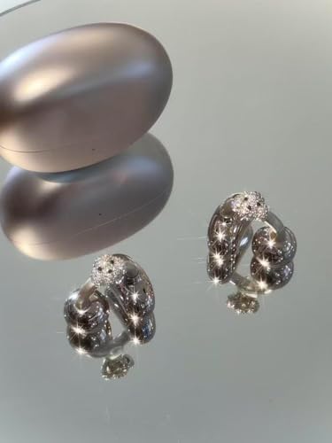 Elevate Your Earbuds with a Chic Silver Rhinestone Bow Clip-On Accessory – Customizable DIY Earbud Decor for Fashion-Forward Audio Enthusiasts – Perfect for Daily Use & Special Events