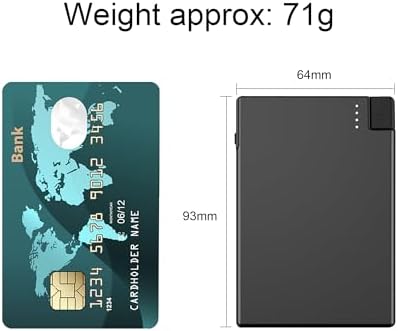 TNTOR Ultra-Slim USB-C Power Bank with Built-in Cable – Pocket-Sized Charger for i Phone 15/16 and Android Devices – Fast Charging, Lightweight, and Wallet-Friendly Battery Pack for On-the-Go Power Solutions