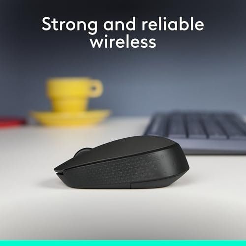 Logitech M170 Wireless Mouse – Ultra-Responsive Optical Tracking, Ambidextrous Design for All Users, 2.4 GHz USB Mini Receiver, 12-Month Battery Life, Perfect for PC, Mac & Laptop – Elevate Your Productivity with Seamless Wireless Freedom