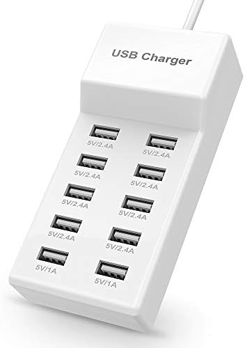 Ultimate Family-Sized 10-Port USB Charging Hub with Smart Auto-Detect Technology – Efficient Multi-Device Power Station for Home and Office – Rapid Charging Solution for Smartphones, Tablets, and Headphones – Safety-Enhanced USB Charger Station for Seamless Connectivity